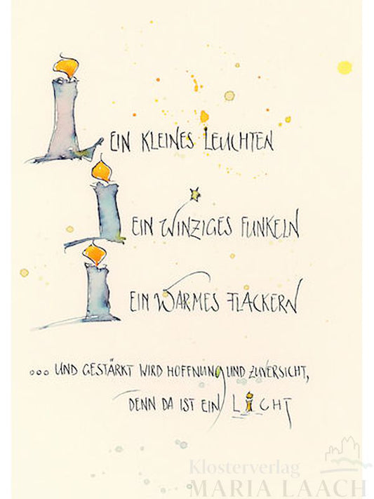 Weihnachtskarte "Ein kleines Leuchten…"