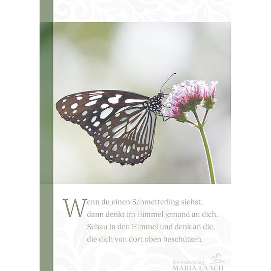 Kondolenzkarte - Wenn du einen Schmetterling siehst, ...