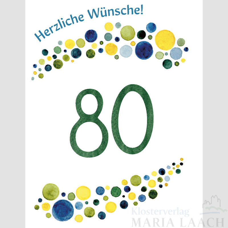 Doppelkarte zum Geburtstag '80. Geburtstag'