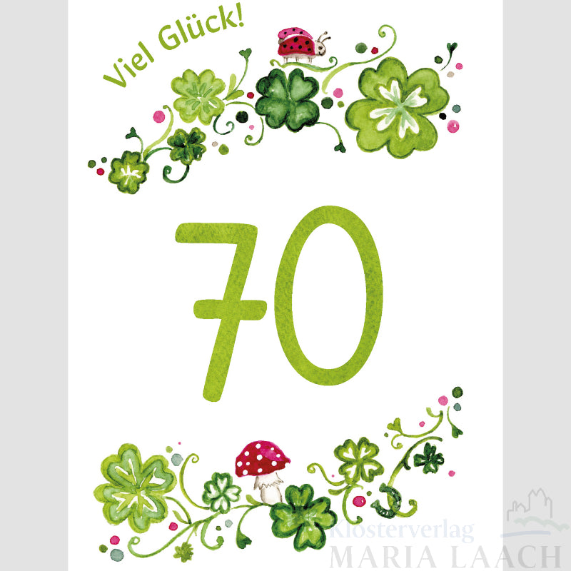 Doppelkarte zum Geburtstag '70. Geburtstag'