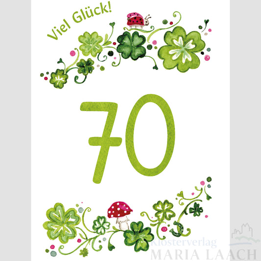 Doppelkarte zum Geburtstag '70. Geburtstag'