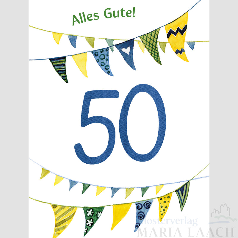 Doppelkarte zum Geburtstag '50. Geburtstag'