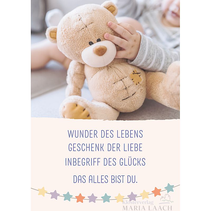 Doppelkarte zur Geburt 'Wunder des Lebens ...'