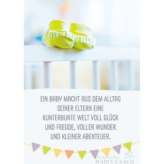 Doppelkarte zur Geburt 'Ein Baby macht aus dem Alltag ...'