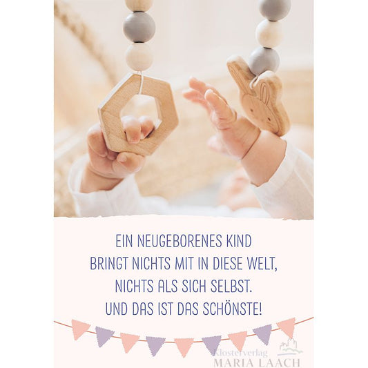 Doppelkarte zur Geburt 'Neu geborenes Kind ...'