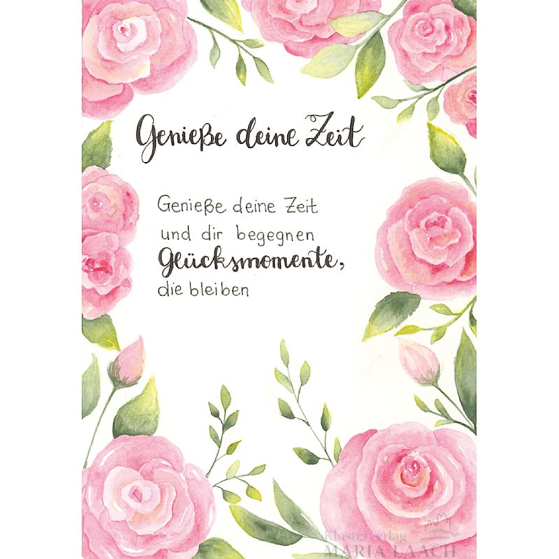 Doppelkarte zum Geburtstag 'Genieße deine Zeit ...'