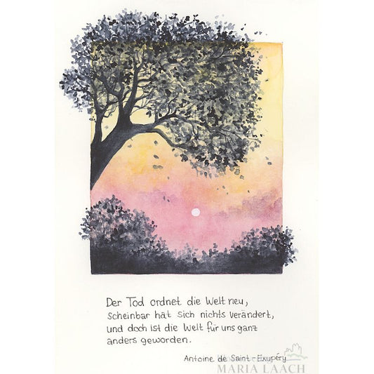 Kondolenzkarte - Der Tod ordnet die Welt neu, ...