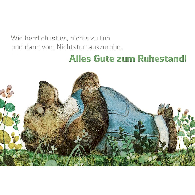 Grußkarte 'Wie herrlich ist es, auszuruhn... '