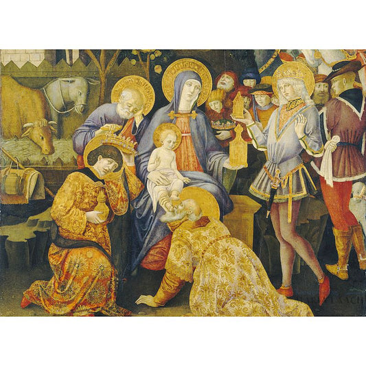 Weihnachtskarte 'Anbetung der Könige'