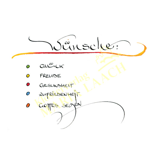 Grußkarte 'Wünsche'