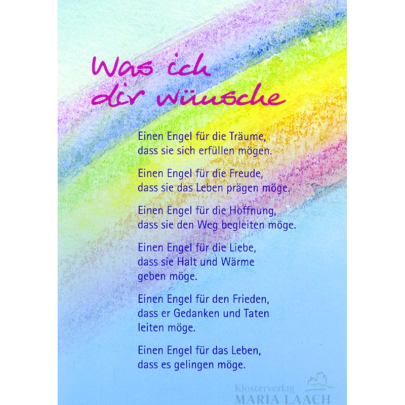 Doppelkarte zur Geburt 'Was ich dir wünsche ...'