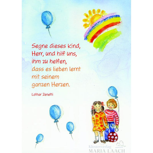 Doppelkarte zur Taufe 'Segne dieses Kind ...'