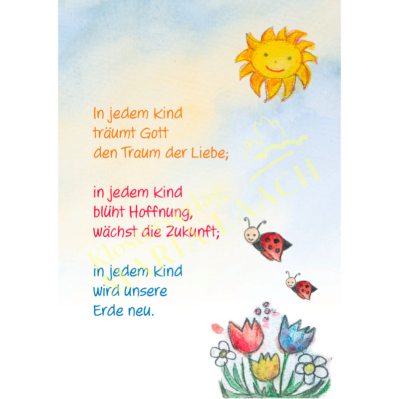 Doppelkarte zur Taufe 'In jedem Kind ...'