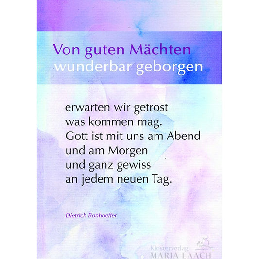 Grußkarte 'Von guten Mächten wunderbar geborgen ...'