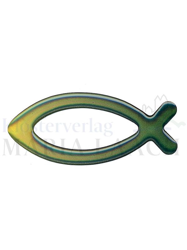 Foto: VE 10 Aufkleber Fisch grün, 7,8 x 3,4 cm