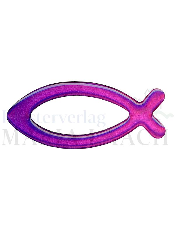 Foto: VE 10 Aufkleber Fisch violett, 7,8 x 3,4 cm