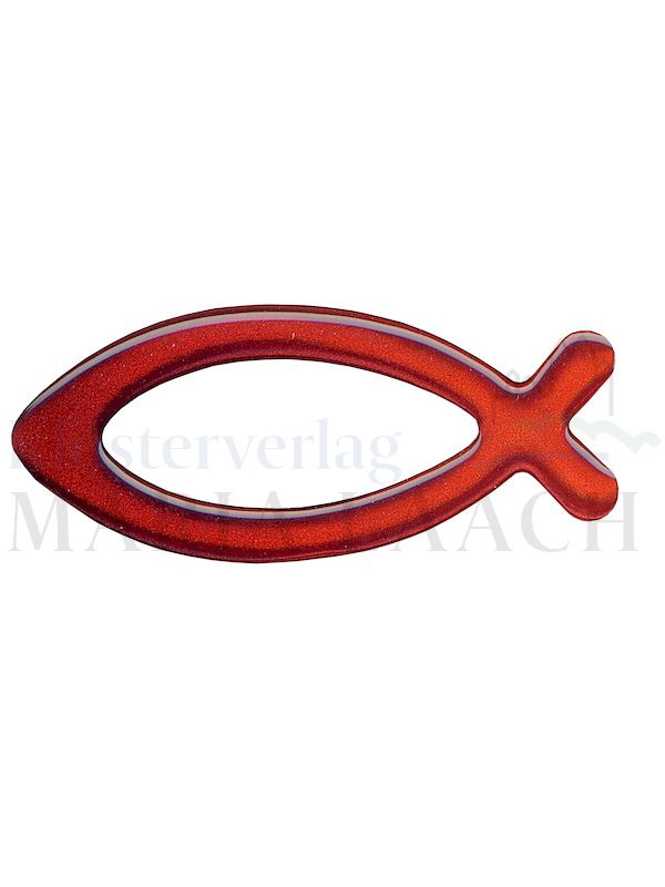 Foto: VE 10 Aufkleber Fisch rot, 7,8 x 3,4 cm