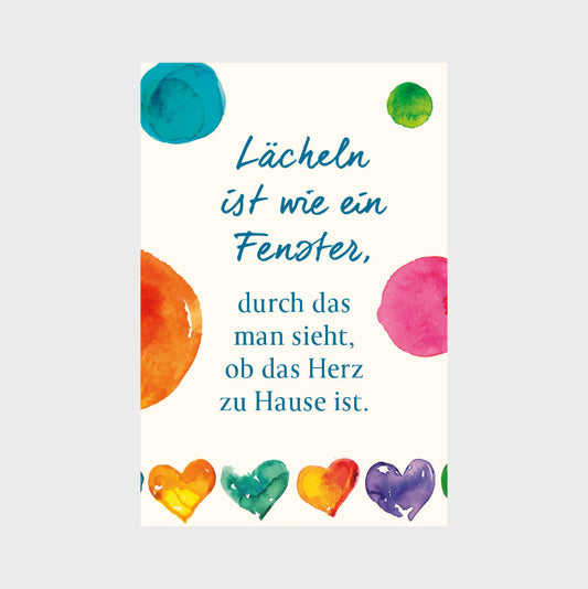 Magnet "Lächeln ist wie ein Fenster…"
