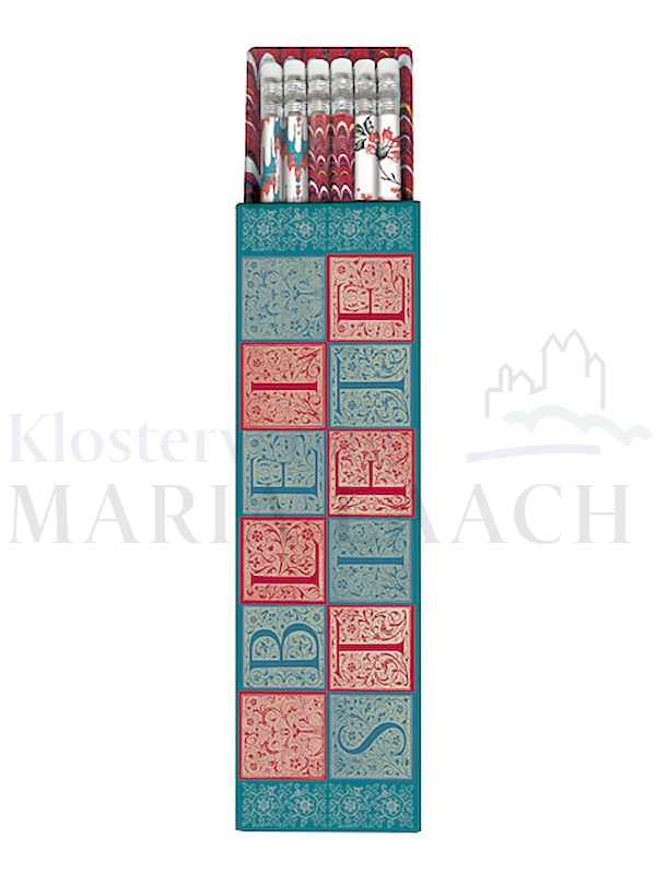 Foto: 6 Bleistifte, HB mit Radiergummi, in Geschenkschachtel, 20 x 5,5 x 1,5 cm