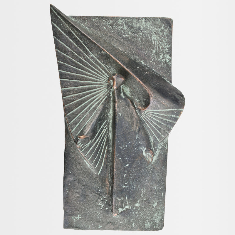Bronzerelief mit Edelpatina "Laacher Jahrtausendengel"