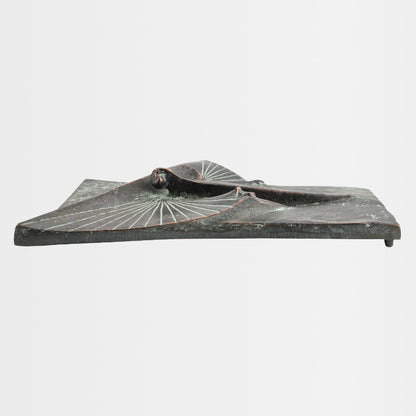 Bronzerelief mit Edelpatina "Laacher Jahrtausendengel"