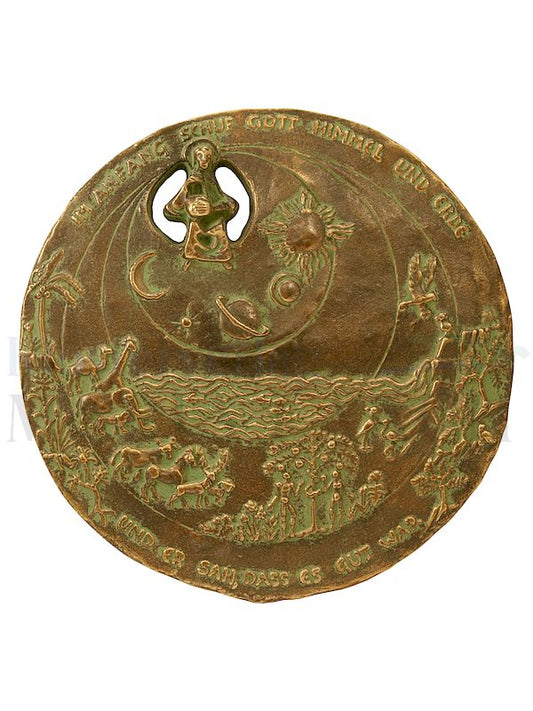 Foto: Plakette Schöpfung, groß, Ø 19,5 cm, Edelpatina