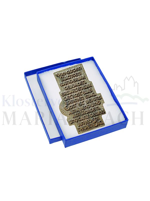Foto: Spruchrelief Von guten Mächten..., 7 x 5 cm, in Geschenkschachtel