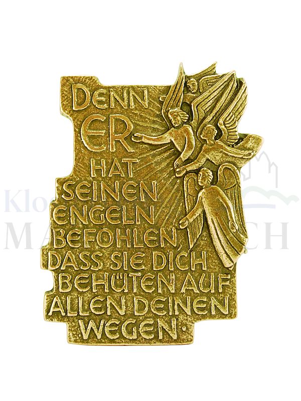 Foto: Plakette Denn er hat seinen Engeln befohlen ..., 11 x 9 cm, mit Expertise