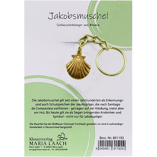 Foto: Schlüsselanhänger Jakobsmuschel, klein, 2,5 x 2 cm