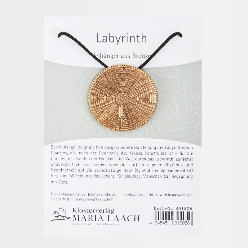 Halsanhänger aus Bronze "Labyrinth"