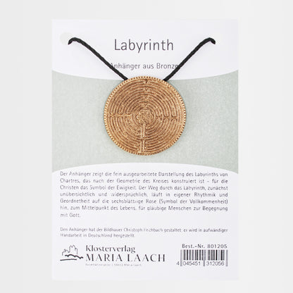 Halsanhänger aus Bronze "Labyrinth"