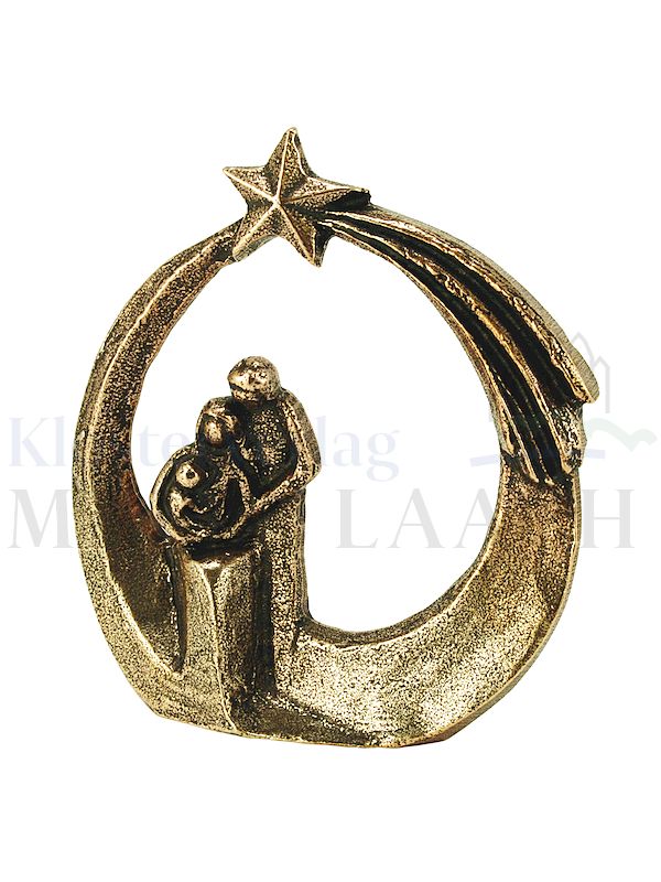 Foto: Steh-Plakette Krippenszene mit Stern (durchbrochen) ,11 x 10 cm, mit Expertise