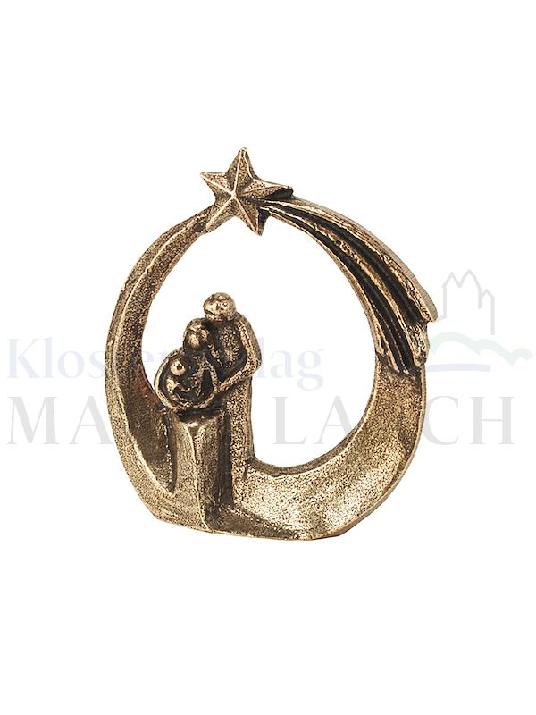 Foto: Mini-Stehkrippe mit Stern, 4,3 x 4 cm