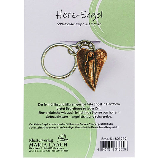 Foto: Schlüsselanhänger Herz-Engel 3,2 x 2,2 cm
