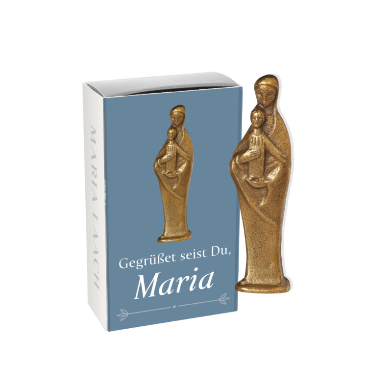 Bronzefigur "Madonna mit Kind"