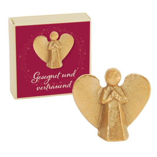 Bronze-Engel "Gesegnet und vertrauend"