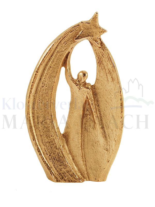 Foto: Stehplakette Engel mit Stern, 11 cm hoch