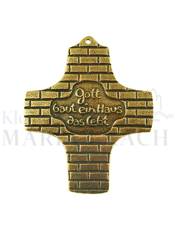 Foto: Kreuz Gott baut ein Haus, das lebt, 9 x 8 cm