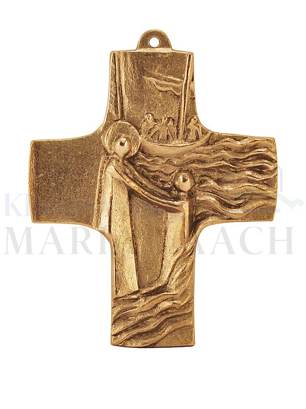 Foto: Kreuz Sinkender Petrus, 9 x 7 cm