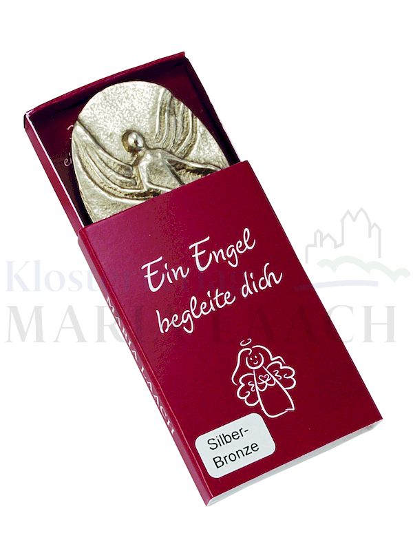 Foto: Handschmeichler Begleitender Engel, 4,2 x 3 cm, Silberbronze