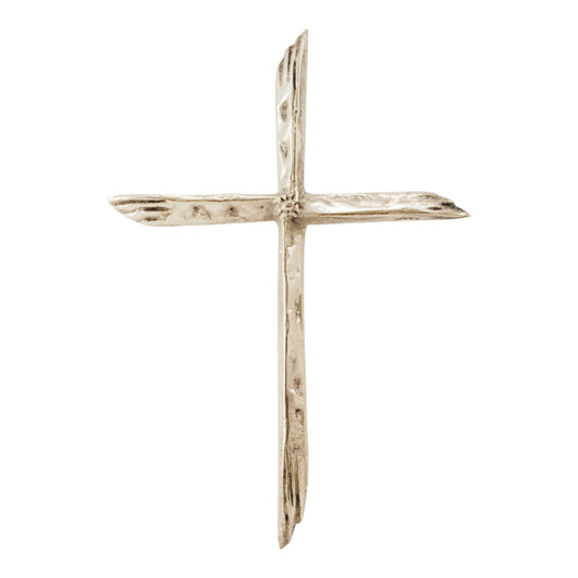Wandkreuz aus Silberbronze "Astkreuz"