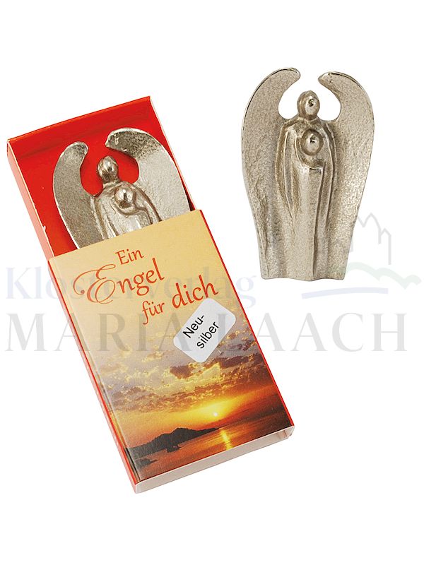 Foto: Ein Engel für dich (Stand-Handschmeichler), 4,5 x 3 cm, Silberbronze, in Geschenkschachtel