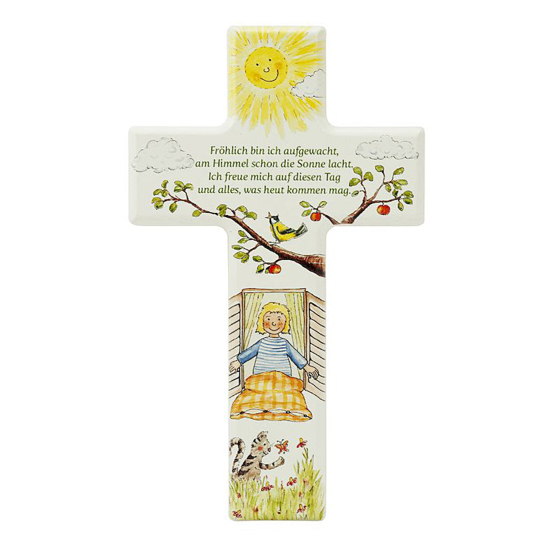 Kinderkreuz "Fröhlich bin ich aufgewacht…"