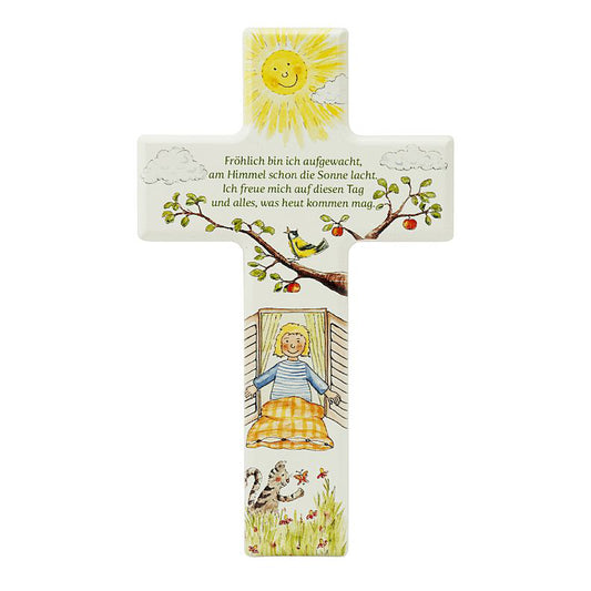 Kinderkreuz "Fröhlich bin ich aufgewacht…"