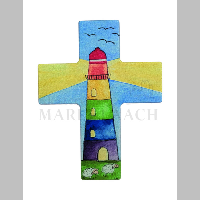 Foto: Kreuz Leuchturm /, Holz, 9 x 7 cm