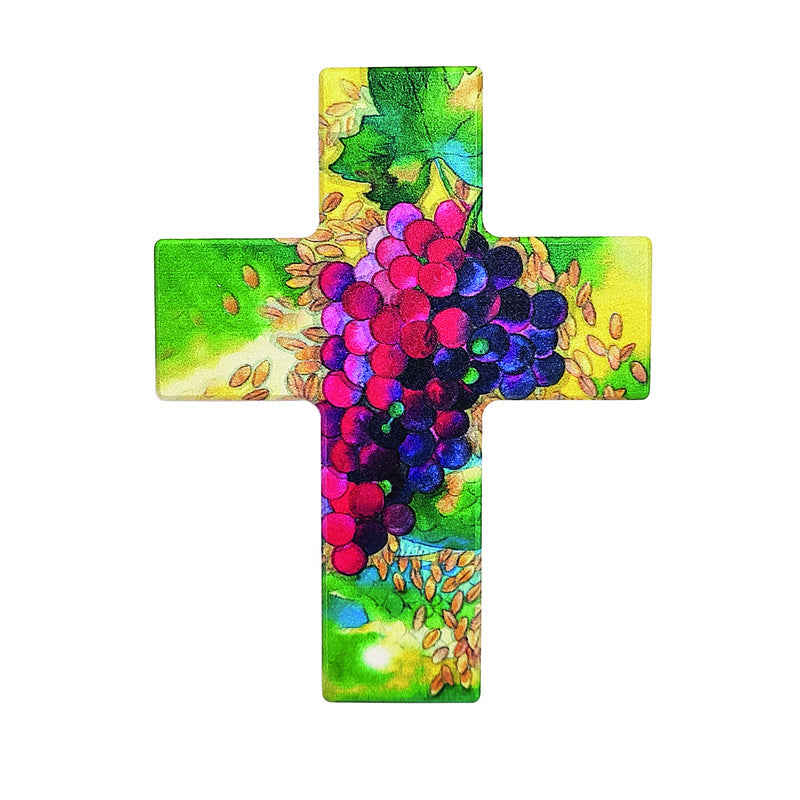 Foto: Holzkreuz Trauben 9 x 7 cm