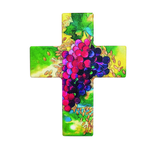 Foto: Holzkreuz Trauben 9 x 7 cm