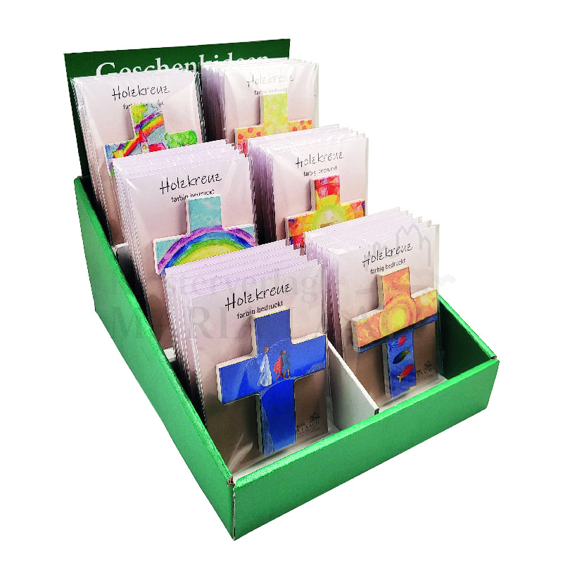 Foto: Nachfüll-Pack für Display mit 6 x 6 Holz-Kreuzen auf Kärtchen, 9 x 7 cm
