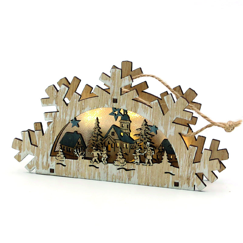 Wald-Stadt-Motiv 2 Holz Deko