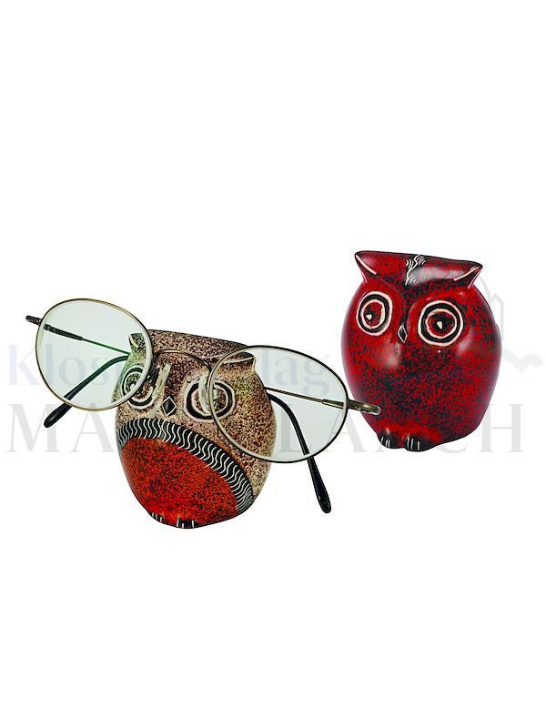 Foto: VE 2 Figuren Eulen-Brillenhalter, gemischt, 7 x 5 cm